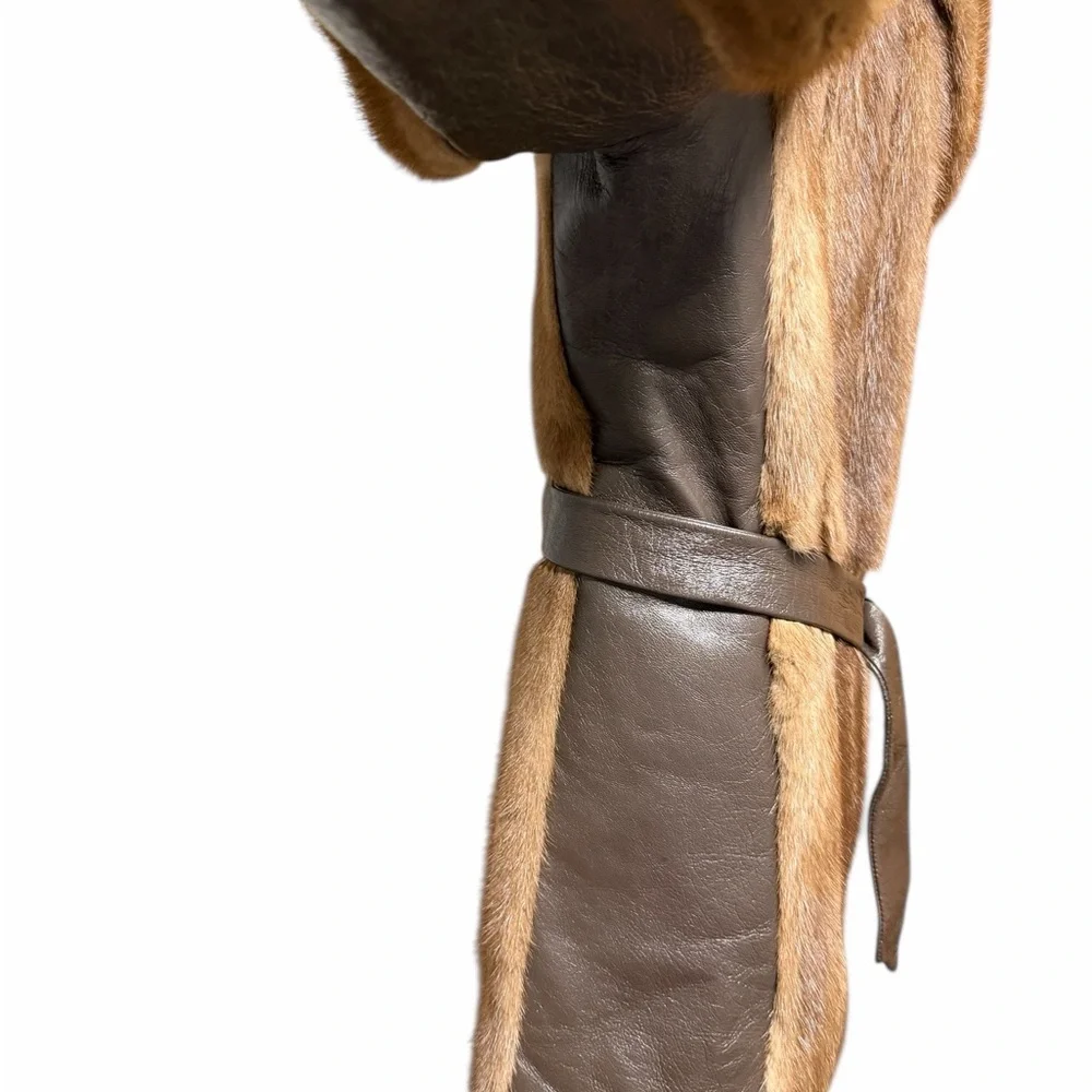 🤎 Vintage 60s/70s Mink & Leather Coat | Fields of Monroe | Luxe Heritage Fur 🤎 - Picture 9 of 14